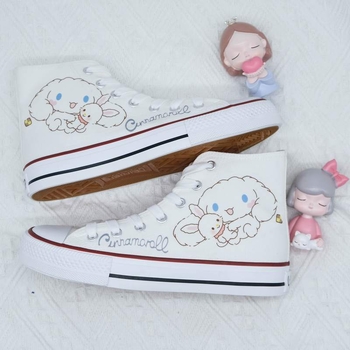 Adidași din pânză cu model desen animat, talpă din cauciuc vulcanizată, gleznă joasă, căptușeală din bumbac, unisex, stil colegial