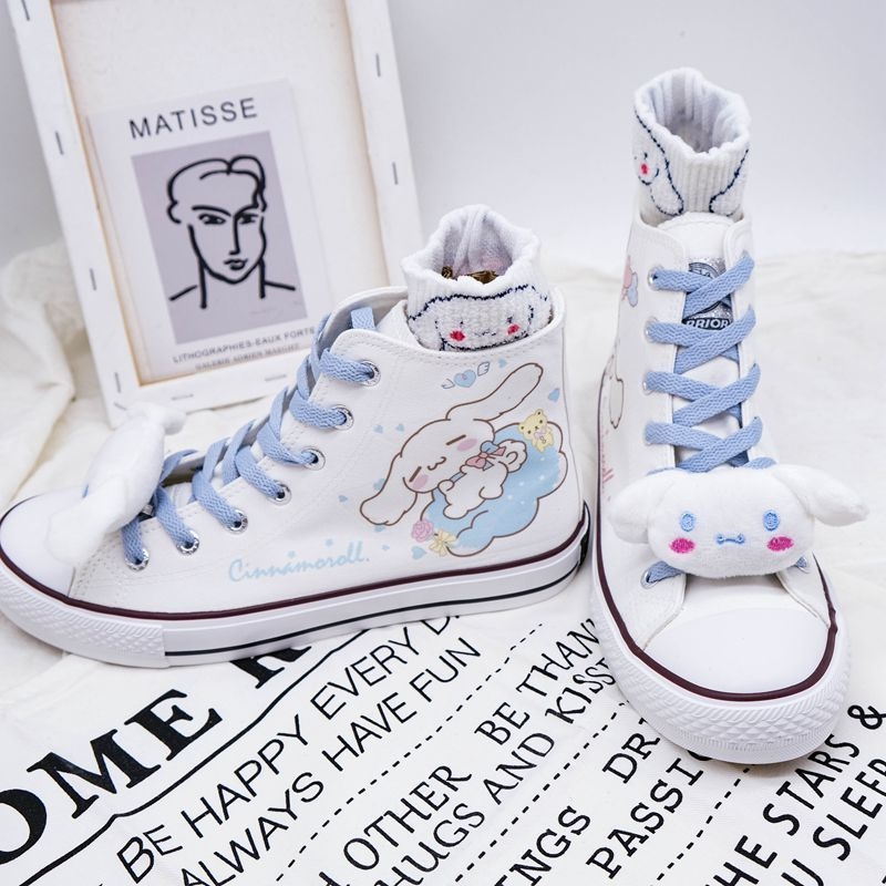 Adidași din pânză cu model desen animat, talpă din cauciuc vulcanizată, gleznă joasă, căptușeală din bumbac, unisex, stil colegial