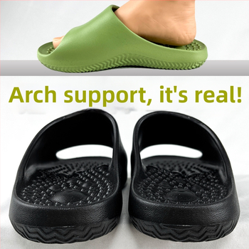 Papuci de masaj cu sprijin pentru arc pentru adulți – talpă EVA, respirabile, anti-derapare, masaj cu puncte acupunturale, pentru interior/exterior