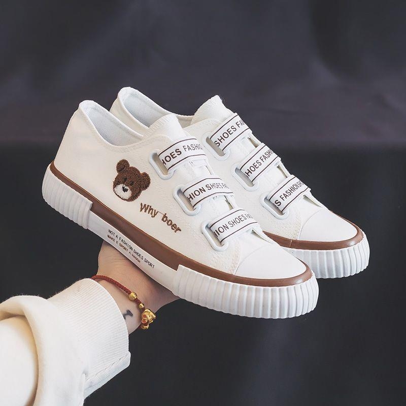 Zemā profila kanvaskurpes ar gumijas zoli, elpojoša tīkla oderējums, lipīgs aizvērums Velcro, Korejas stils