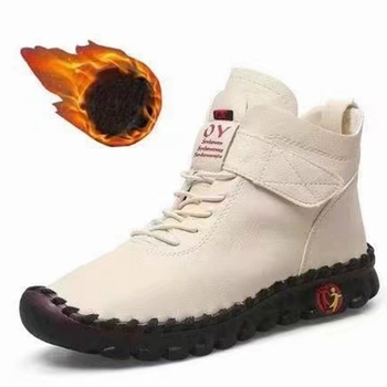 Naiste soojad saapad PU ülaosaga, kummist talla, Velcro sulgemine, kunstliku karusnaha vooder, madal paks kann