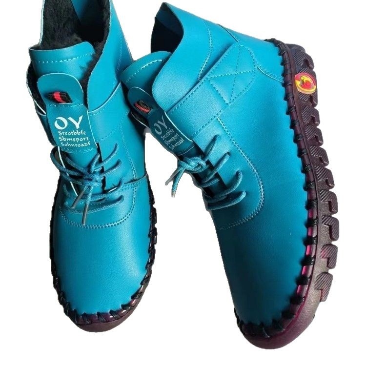 Naiste soojad saapad PU ülaosaga, kummist talla, Velcro sulgemine, kunstliku karusnaha vooder, madal paks kann