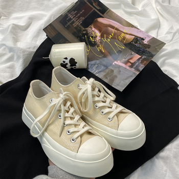 Sieviešu auduma kurpes ar biezāku zolīti palielinājumam, japāņu stilā un korejiešu versija MIS-508; augšdaļa: audums; zole: vulkanizēta gumija; aizdare: priekšējās saites; odere: sintētiskā āda