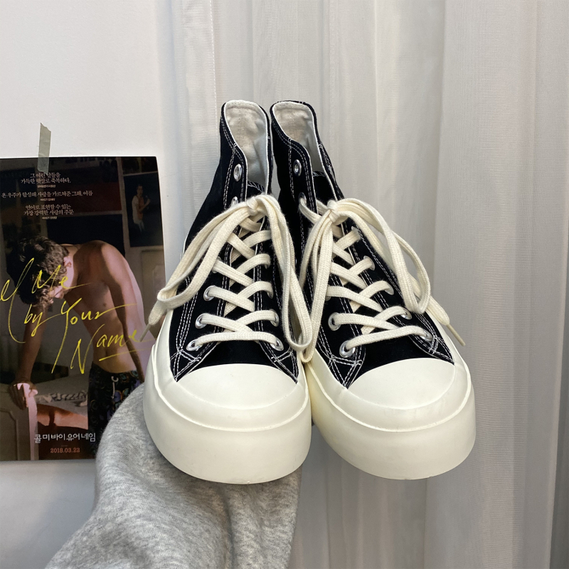 Sieviešu auduma kurpes ar biezāku zolīti palielinājumam, japāņu stilā un korejiešu versija MIS-508; augšdaļa: audums; zole: vulkanizēta gumija; aizdare: priekšējās saites; odere: sintētiskā āda