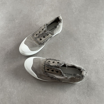 Korejas stilā kanvas slip-on kurpes ar vulkanizētas gumijas zoli, elpojošas, neslīdošas un vieglas