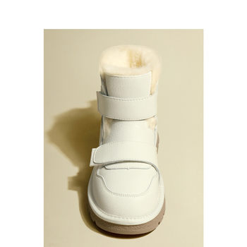 Ženske zimske čizme - korejskog stila, debela potplat, fleece podstavljena, Velcro zatvarač, gležnjače