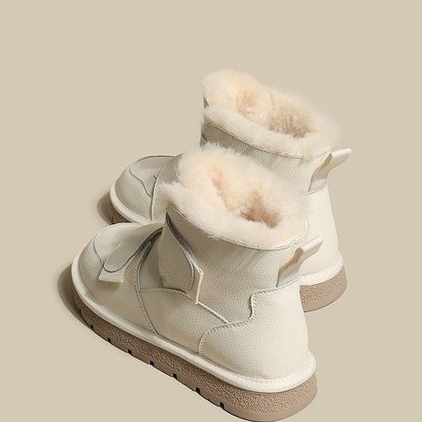 Ženske zimske čizme - korejskog stila, debela potplat, fleece podstavljena, Velcro zatvarač, gležnjače