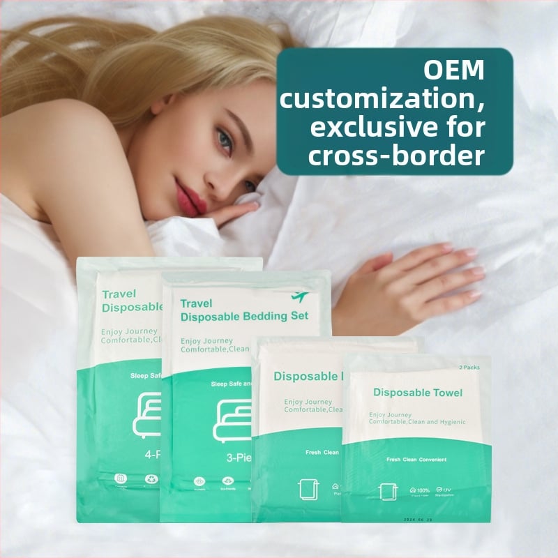 Σετ σεντόνια ξενοδοχείου μίας χρήσης από μη υφασμένη ύλη, τετράδα