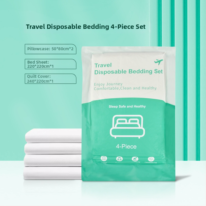 Σετ σεντόνια ξενοδοχείου μίας χρήσης από μη υφασμένη ύλη, τετράδα