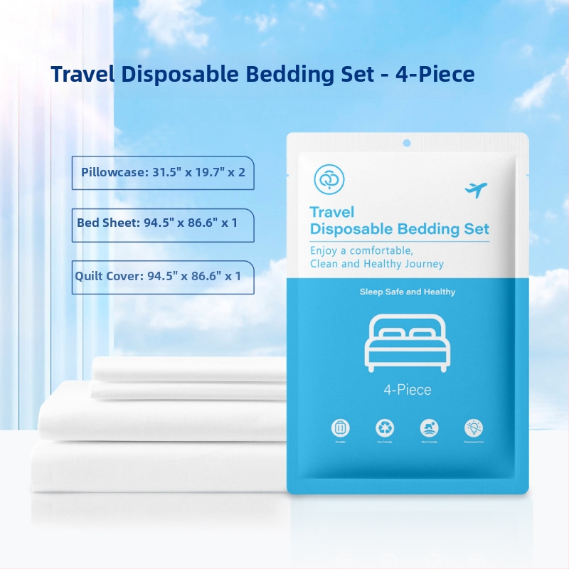 Σετ σεντόνια ξενοδοχείου μίας χρήσης από μη υφασμένη ύλη, τετράδα