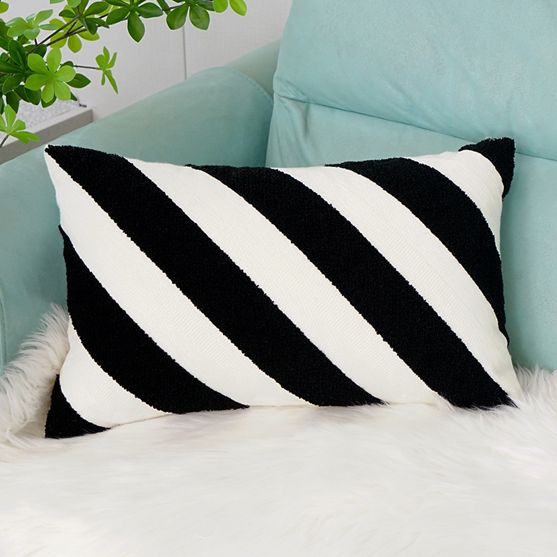 Navlaka za jastuk s tufted tassel geometrijskim uzorkom, INST stil, platnena tkanina