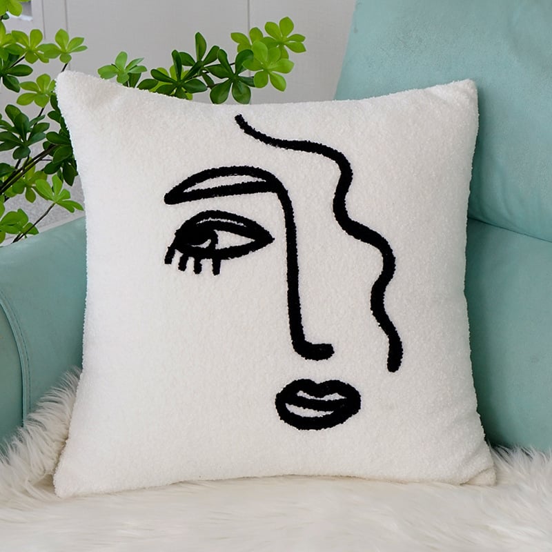 Navlaka za jastuk s tufted tassel geometrijskim uzorkom, INST stil, platnena tkanina