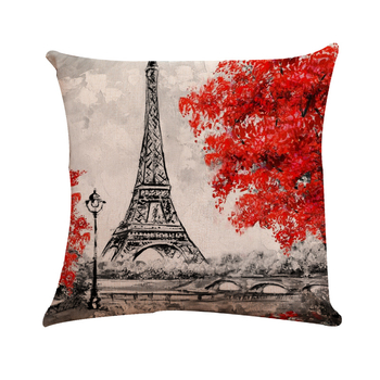 Navlaka za jastuk iz serije Maple Leaf Lovers Valentine's Day s uljnom slikom, vanjski dio od spandeksa, uzorak 40793, ispis, prilagodljiv