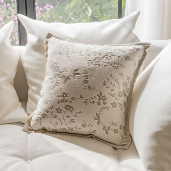 Jastučnica s uzorkom biljaka i cvijeća, tkanje, poliester tkanina, punilo pamukom, moderan minimalistički stil
