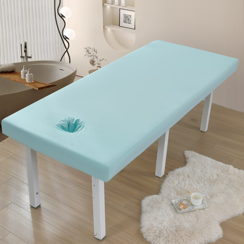 Luxurious pokrivač za beauty salone, kemijska vlakna, twill tkanina s brušenim završnim slojem, reakcijsko bojanje, moderan minimalistički stil