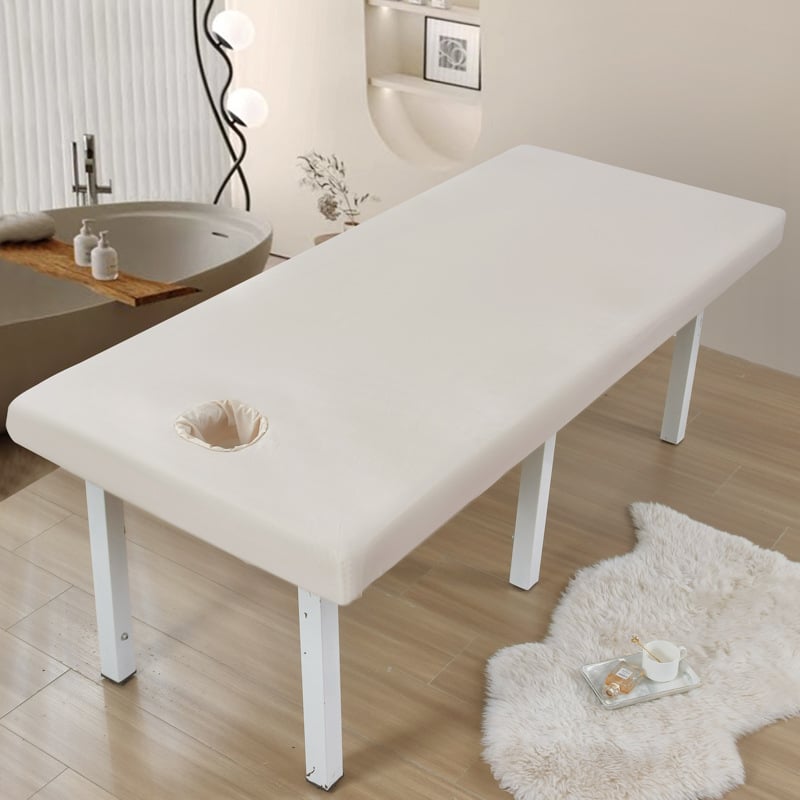 Luxurious pokrivač za beauty salone, kemijska vlakna, twill tkanina s brušenim završnim slojem, reakcijsko bojanje, moderan minimalistički stil