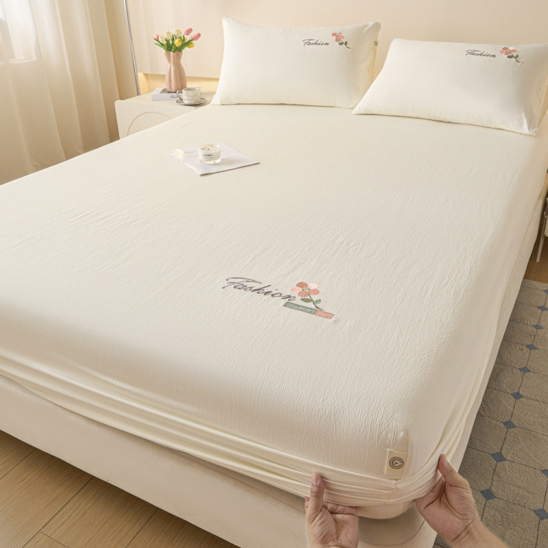 Elastično platno za krevet s izšivkom od oblačnog lana, oprana pamuk, reaktivno bojanje, lagani luksuz stil