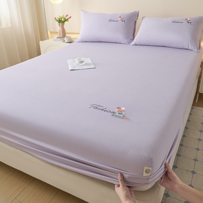 Elastično platno za krevet s izšivkom od oblačnog lana, oprana pamuk, reaktivno bojanje, lagani luksuz stil