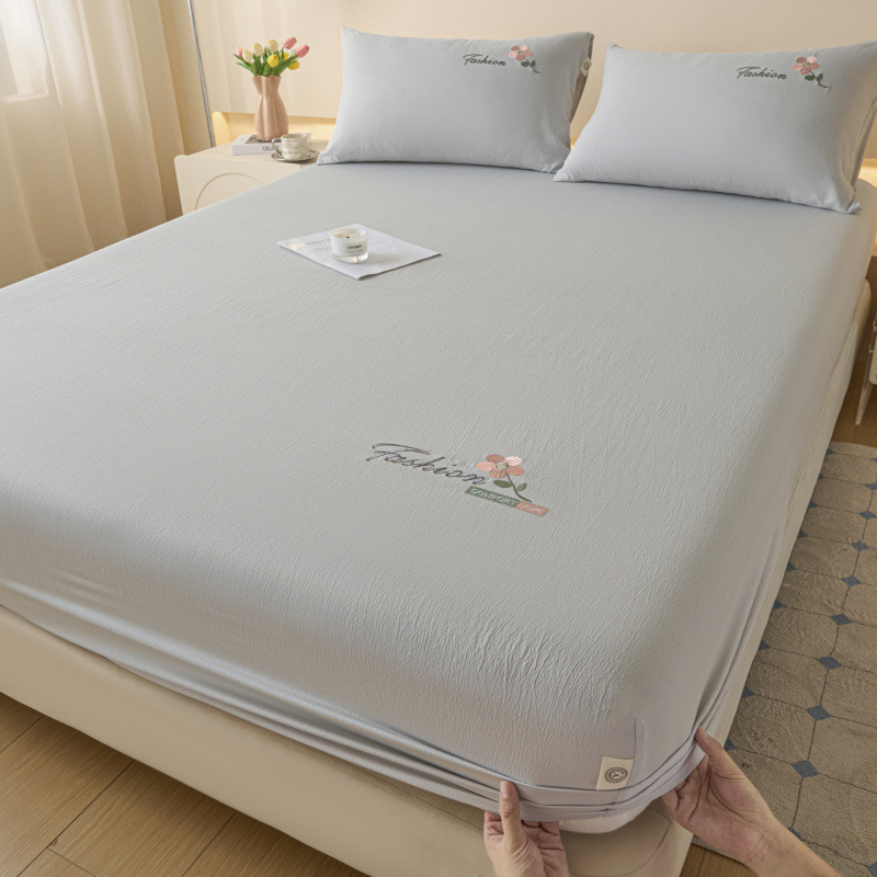 Elastično platno za krevet s izšivkom od oblačnog lana, oprana pamuk, reaktivno bojanje, lagani luksuz stil