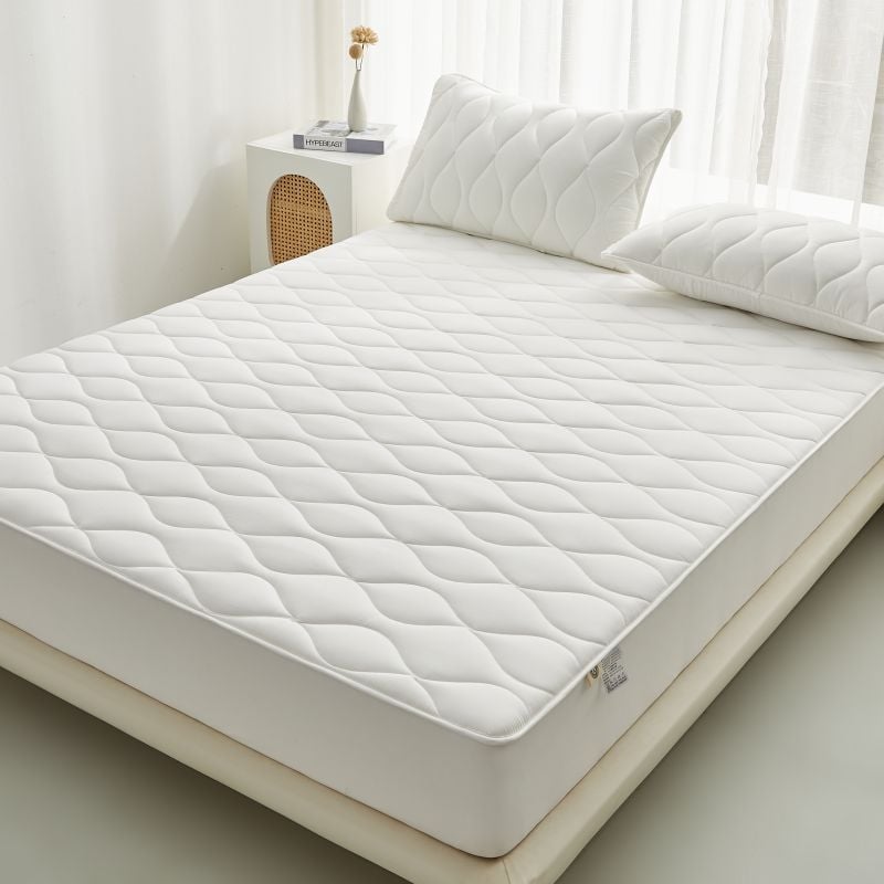 Háromrészes gumis lepedő ágynemű-készlet, steppelt, mosott pamut, reaktív festés