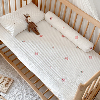 A razina 100% pamuk opran prilagođljivi plahte za dječji krevetić jedan komad quiltirana patchwork navlaka za madrac s crtić motivom 60 cm