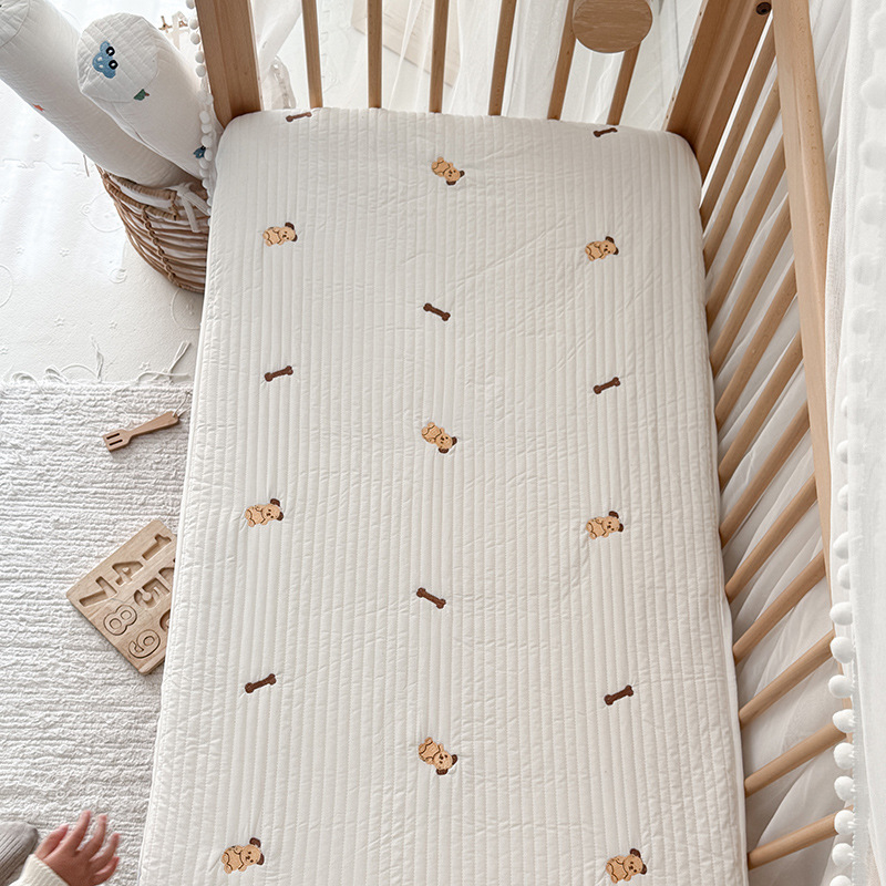 A razina 100% pamuk opran prilagođljivi plahte za dječji krevetić jedan komad quiltirana patchwork navlaka za madrac s crtić motivom 60 cm