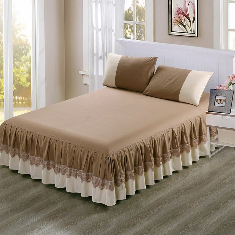 Nova proljetno-ljetna europskog stila pamuk bed skirt, protivklizna, jednobojna
