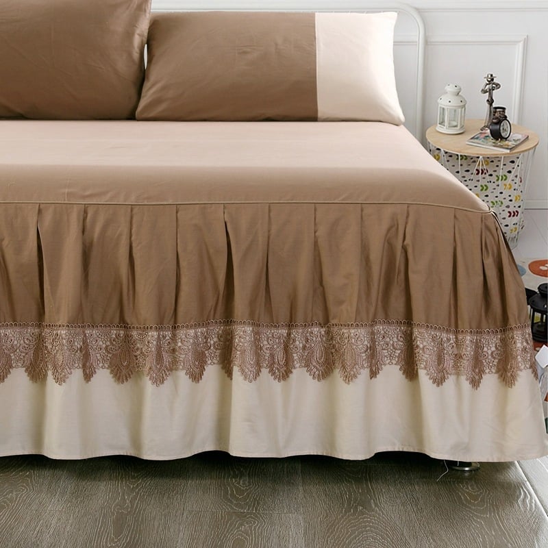 Nova proljetno-ljetna europskog stila pamuk bed skirt, protivklizna, jednobojna