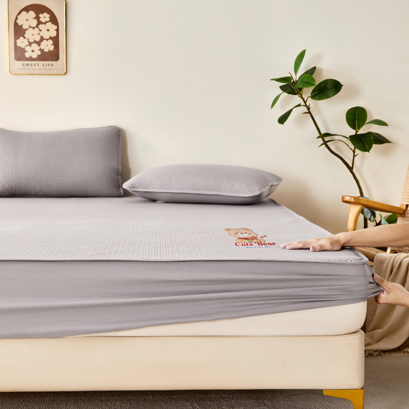 Set plahte za madrac s gumicom – poliester, twill, reaktivno tiskanje, prilagodljivo, uzorci jednobojni i crtani motivi