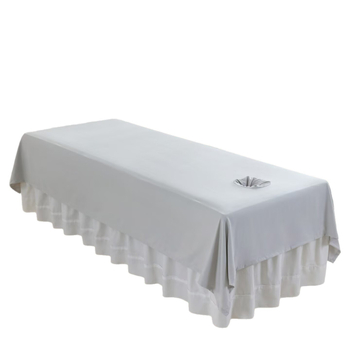 Set cuverturi pentru salon de înfrumusețare, 3 piese, bumbac Yunrou, vopsire prin fire, vopsire reactiva, model uni