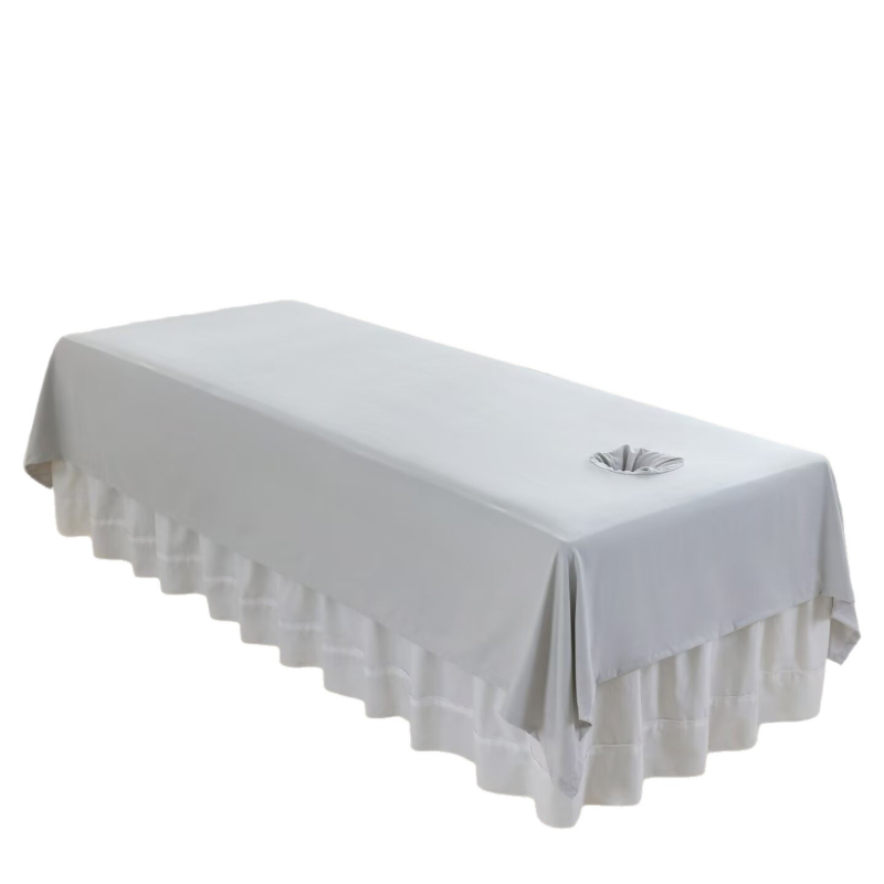 Set cuverturi pentru salon de înfrumusețare, 3 piese, bumbac Yunrou, vopsire prin fire, vopsire reactiva, model uni