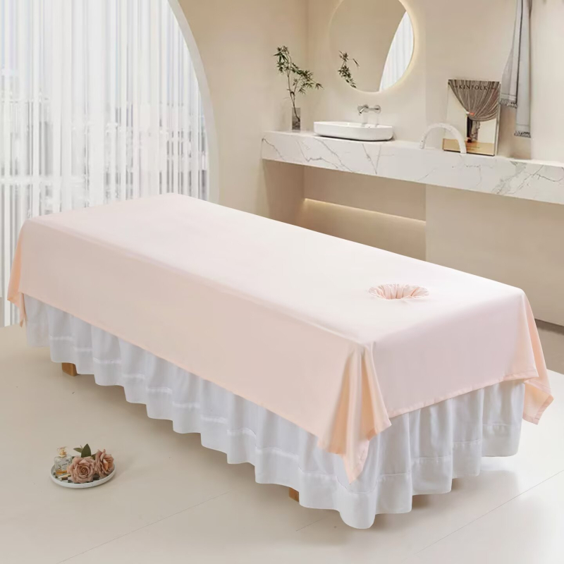 Set cuverturi pentru salon de înfrumusețare, 3 piese, bumbac Yunrou, vopsire prin fire, vopsire reactiva, model uni