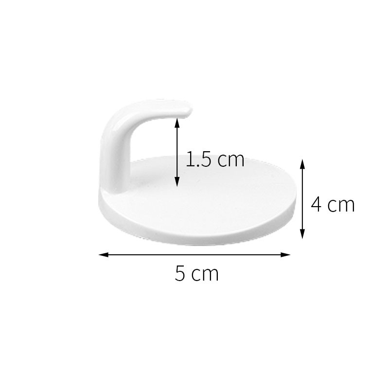 KOMEKI ljepljiva kuka, plastika, bez bušenja, set od 2 komada, nosivost 3 kg