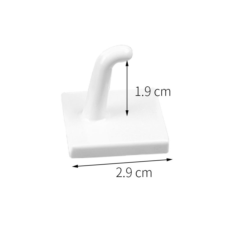 KOMEKI ljepljiva kuka, plastika, bez bušenja, set od 2 komada, nosivost 3 kg