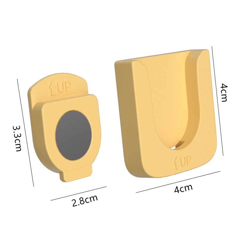 Držač za daljinski upravljač na zid s magnetskim kukom i vakuumskom čašicom, ABS, bez bušenja, nosivost 2 kg, moderan minimalistički dizajn