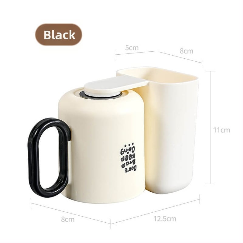 Fali fogkefetartó pohárral, fúrás nélkül, műanyagból