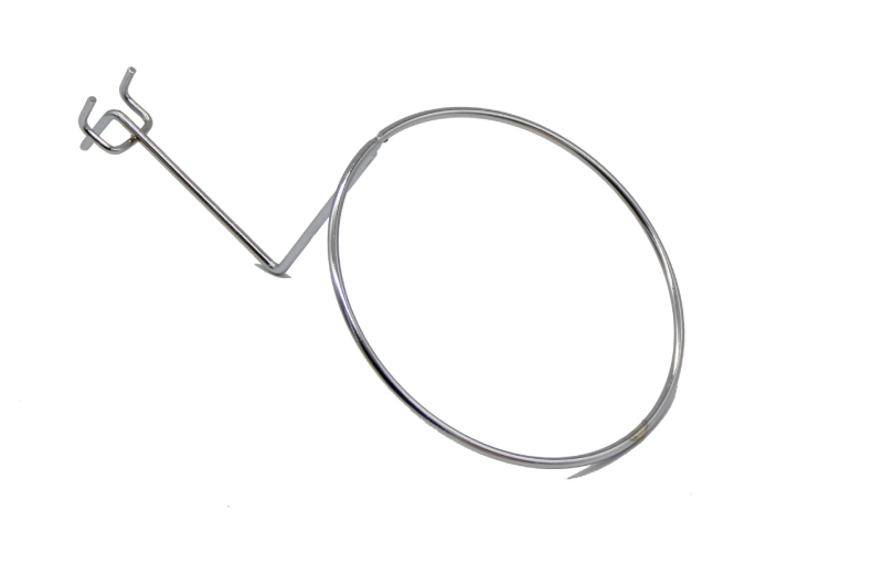 Željezni držač za šešire na perforiranoj ploči, s jednim kukom, moderan minimalistički stil, nosivost 3 kg, 1 komad