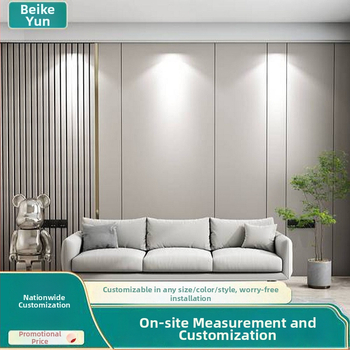 Panou de fundal moale pentru perete — pentru living și dormitor, PVC, stil simplu și modern, model monocrom, personalizare disponibilă