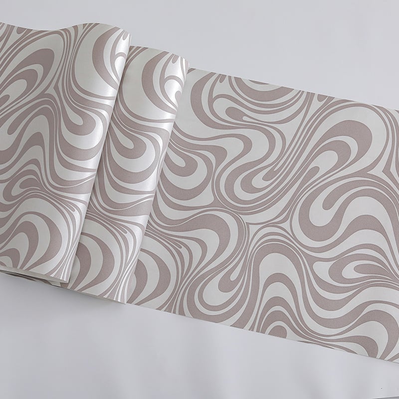 Moodne minimalistlik laineline mittekootud tapeet magamistuppa ja elutubasse, niiskuskindel, 3D abstraktne tekstuur