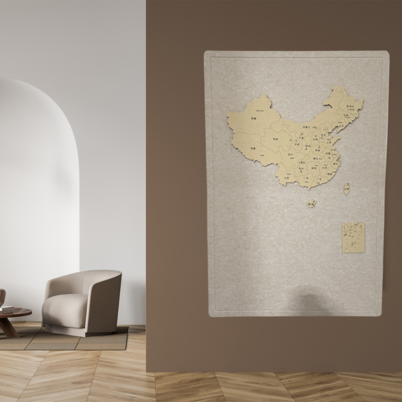 Стенен стикер – полиестерна карта с отпечатъци от пътувания, самозалепващ фотобанер за дневна, коридор и детска стая, огнеупорен