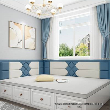 Panou de perete Tatami moale pentru marginea patului copiilor — bară de protecție, personalizare disponibilă, Baker Cloud (Material: Piele sintetică moale; Stil: Simplitate modernă; Personalizare: Da)