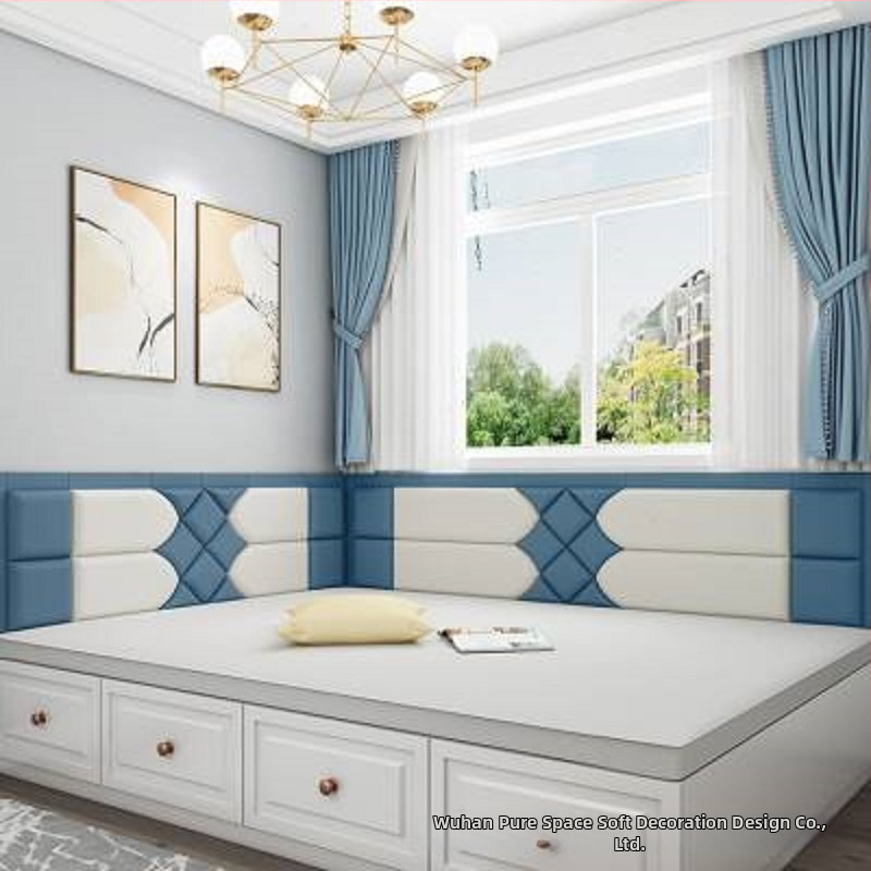 Tatami mäkký stenový panel pre detskú posteľ — ochrana proti nárazu, prispôsobiteľný, Baker Cloud (Materiál: syntetická koža; Štýl: moderná jednoduchosť; Spracovanie prispôsobiteľné: Áno)