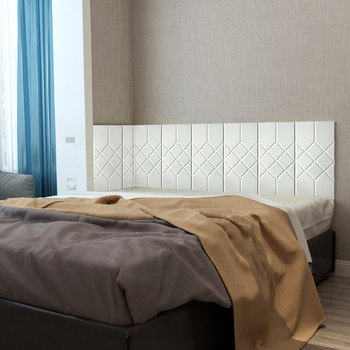 Водоустойчива стенна стикер панел за хол, самозалепващ тапициран панел от полипропиленово влакно, PE съдържание 40%, модел 60682085, 1 брой