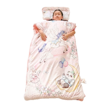 Laste velvetist magamiskott, kiudude täidis, sünteetiline kangas, kaal 1.6-2 kg