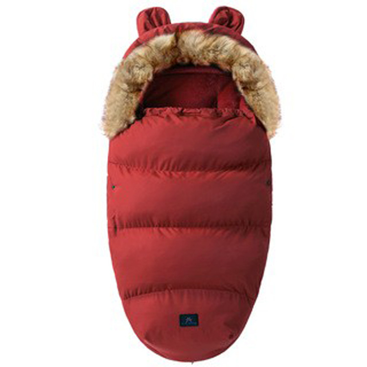 Spavaća vreća za bebe, tip kokon, debeli pamuk punjenje, flanel podstava, odvojivi rukavi, zimska toplina, duljina 100 cm