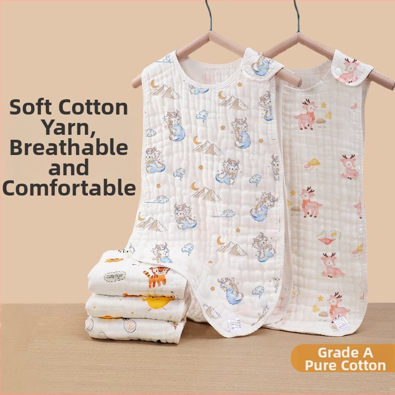 Belchiro Beebi magamiskott 100% puuvillast musliinist, käisteta, karikatuuristiil, tüüp: magamiskott / anti-kick tekk