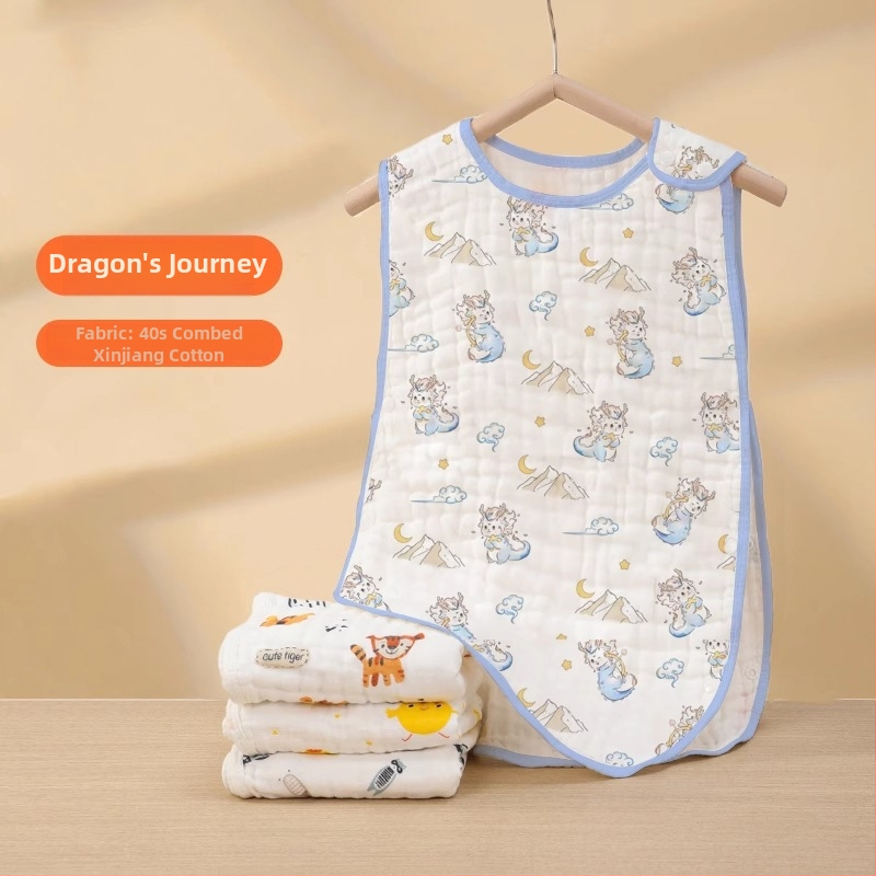 Belchiro Beebi magamiskott 100% puuvillast musliinist, käisteta, karikatuuristiil, tüüp: magamiskott / anti-kick tekk