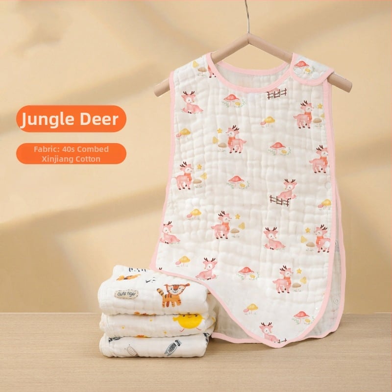 Belchiro Beebi magamiskott 100% puuvillast musliinist, käisteta, karikatuuristiil, tüüp: magamiskott / anti-kick tekk