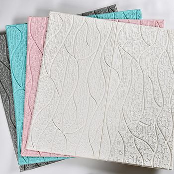 3D пяна стенен стикер, водоустойчив и влагозащитен, самозалепващ XPE пяна, модерен триизмерен дизайн, за дневна, спалня и кабинет; антизамърсяващ, шумоизолация; Узор 21991102722