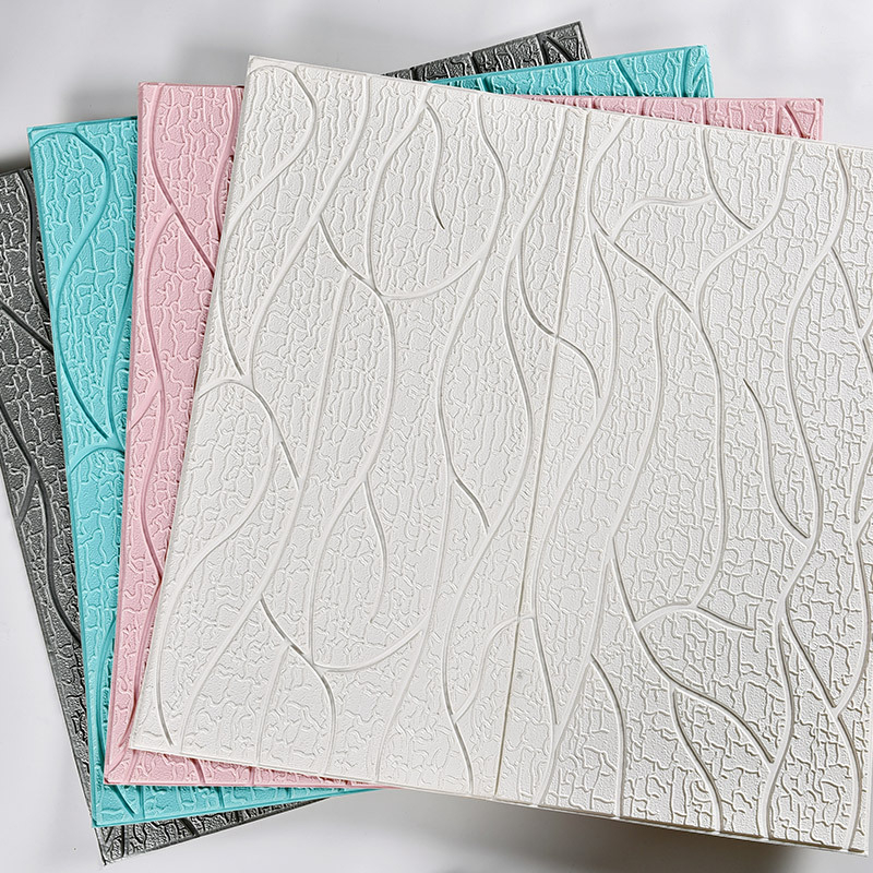 3D пяна стенен стикер, водоустойчив и влагозащитен, самозалепващ XPE пяна, модерен триизмерен дизайн, за дневна, спалня и кабинет; антизамърсяващ, шумоизолация; Узор 21991102722